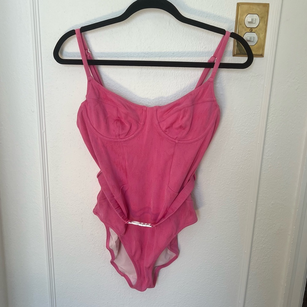 Solid & Striped One Piece Swimsuit